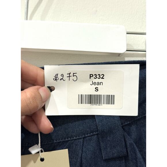 NWT Les Filles D'ailleurs High Rise Wide Leg Palazoo Jeans Dark Blue Women's S - Picture 4 of 5